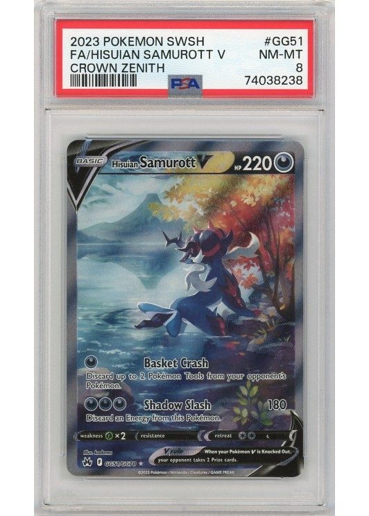 Hisuian Samurott V GG51/GG70 PSA 8