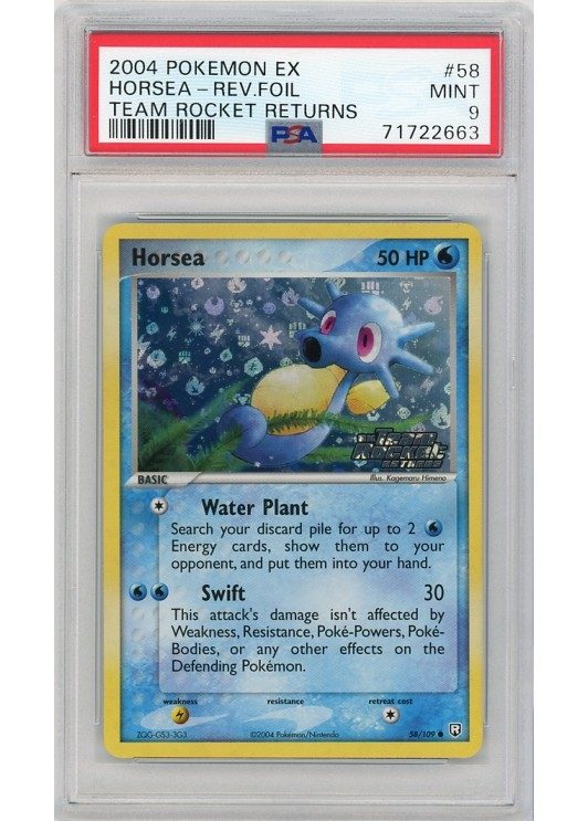 Horsea – 58/109 – Reverse Foil – PSA 9