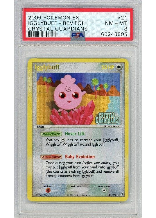 Igglybuff 21/100 Reverse Foil PSA 8