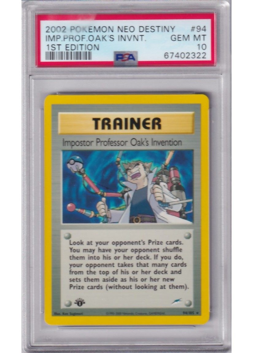 Imposter Professor Oak's Invention 94/105 1st Edition PSA 10