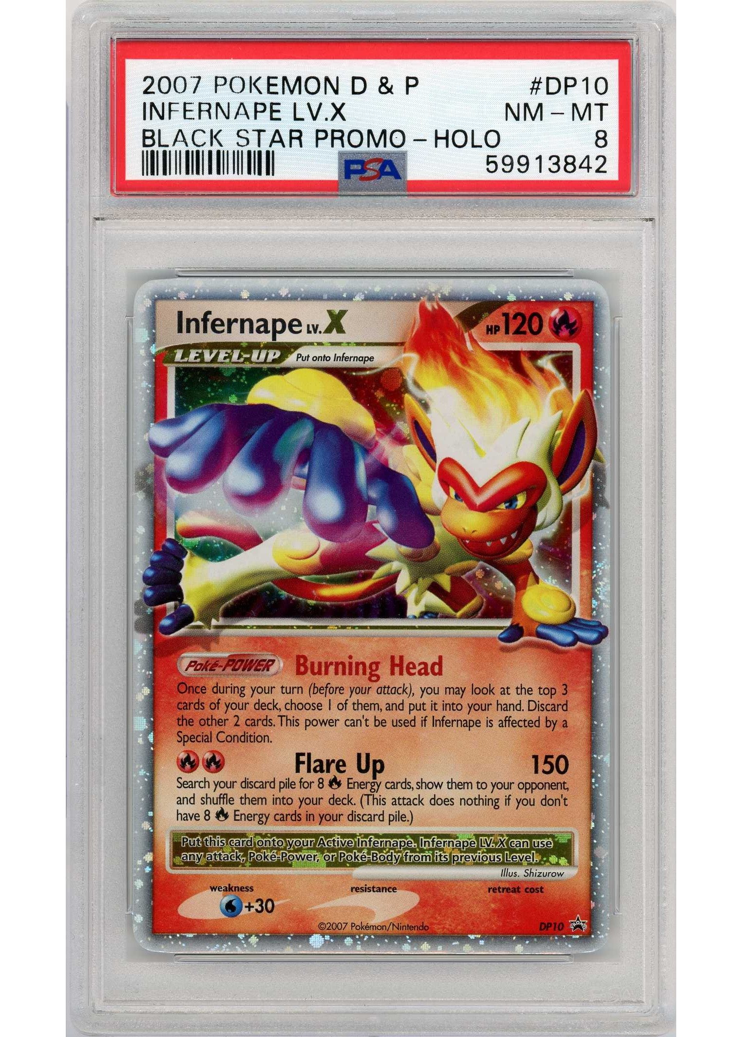 Infernape LV.X PSA 8 - Gradede pokemon kort på Pokemons.dk
