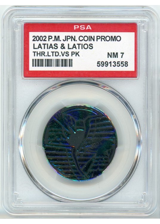 Latias & Latios Pokemon mønt (Bronze Rainbow Holo) PSA 7