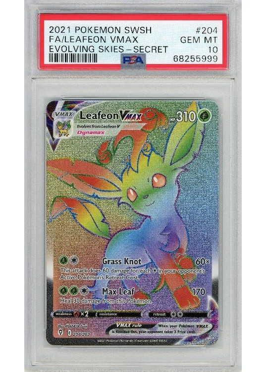PSA10 FULL ART/LEAFEON VMAX EX 2連番