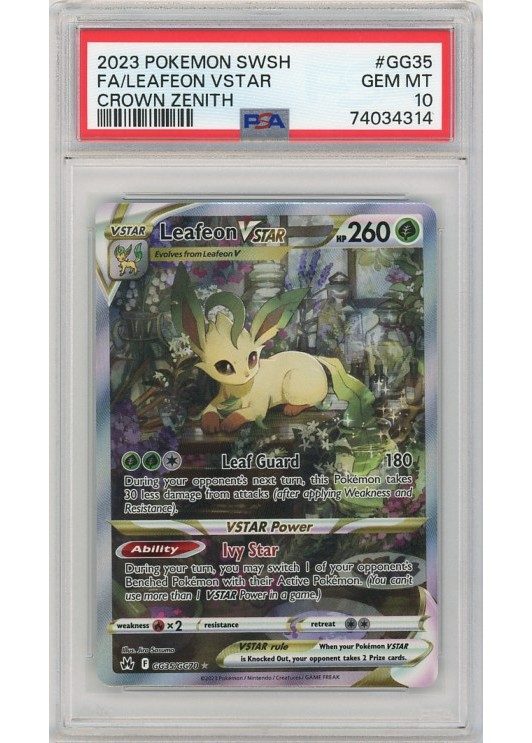 Leafeon VSTAR PSA 10 - Gradede pokemon kort på Pokemons.dk