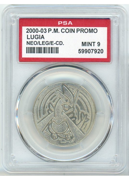 Lugia Pokemon mønt (Sølv Metal No &copy;) PSA 9