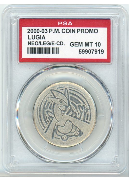 Lugia Pokemon mønt (Sølv Metal &copy;2001) PSA 10