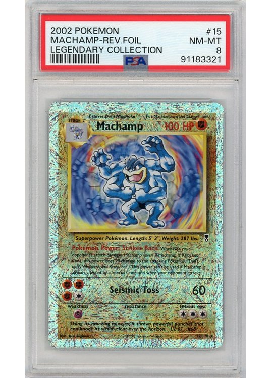Machamp 15/110 Reverse Foil PSA 8