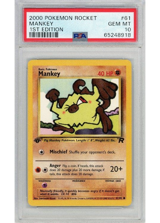 Mankey 61/82 1st Edition PSA 10