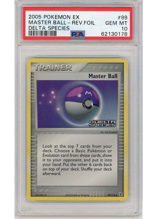 Master Ball 99/113 Reverse Foil PSA 10