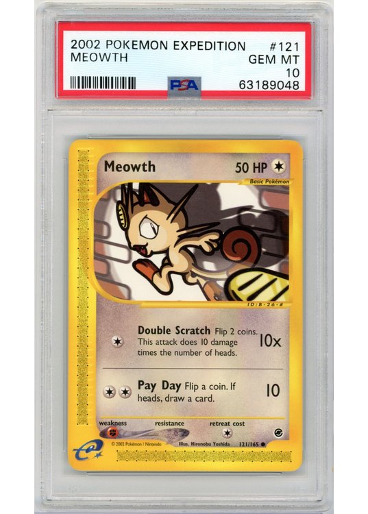 Meowth 121/165 PSA 10