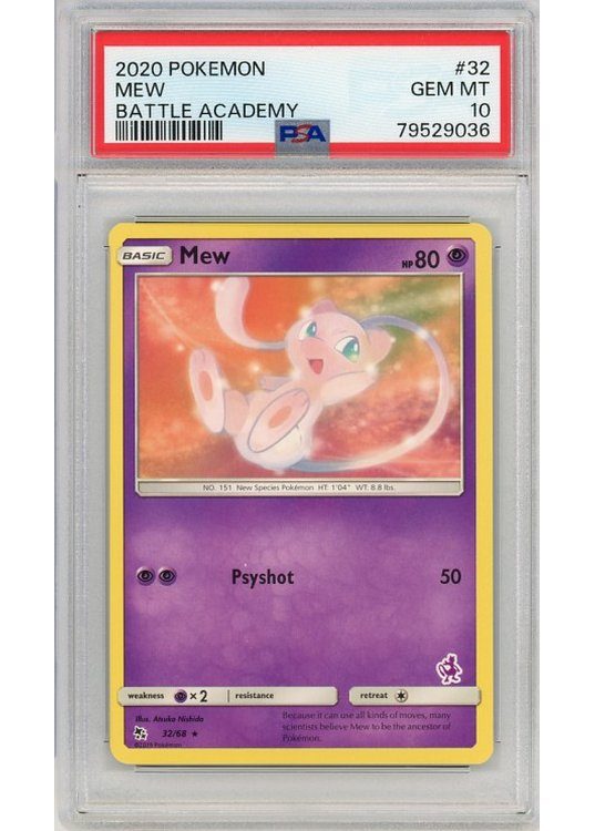 Mew Battle Academy Mewtwo Deck 32/68 PSA 10