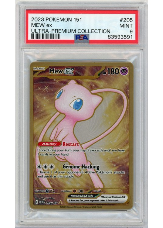 Mew ex Metal kort 151 Mew UPC 205/165 PSA 9