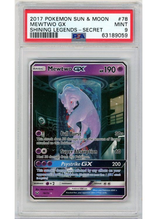 Mewtwo GX 78/73 PSA 9