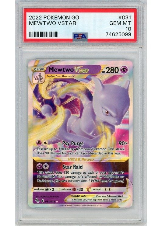 Mewtwo VSTAR PSA 10 - Gradede pokemon kort på Pokemons.dk