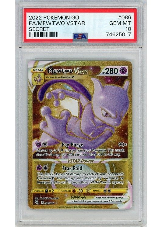 Mewtwo VSTAR PSA 10 - Gradede pokemon kort på Pokemons.dk