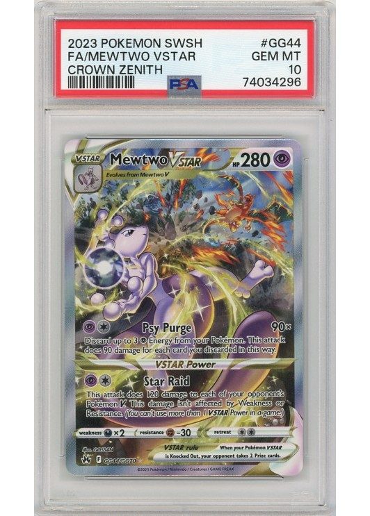 Mewtwo VSTAR PSA 10 - Gradede pokemon kort på Pokemons.dk