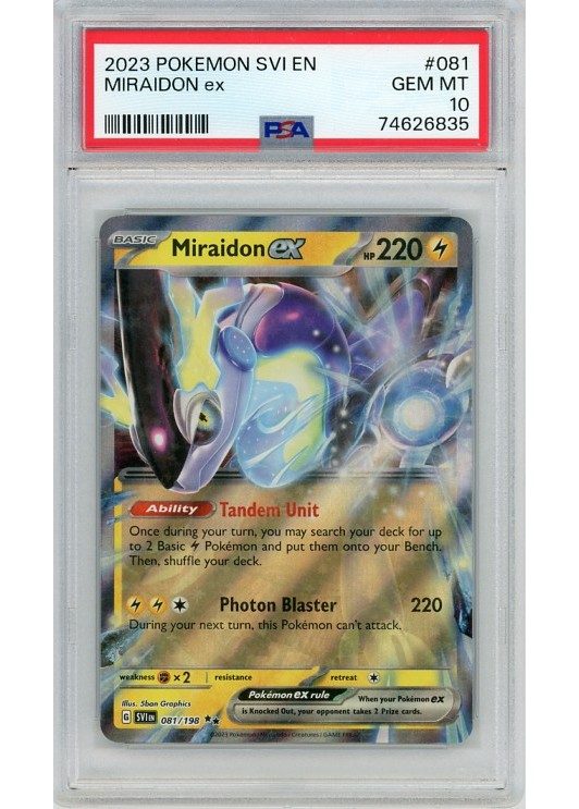 Miraidon ex PSA 10 - Gradede pokemon kort på Pokemons.dk