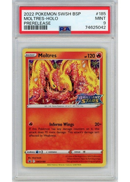 Moltres SWSH185 PSA 9
