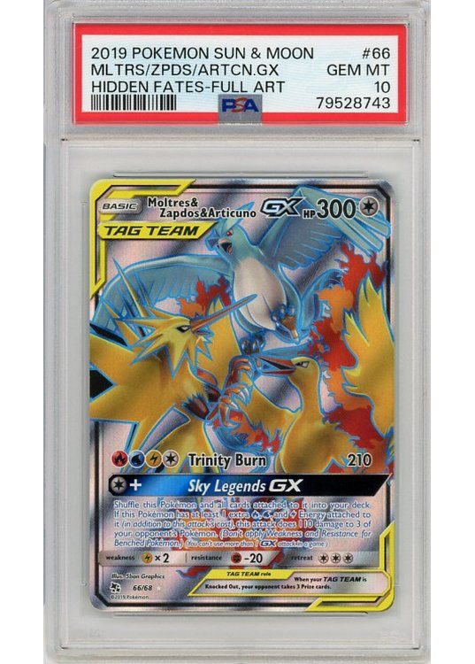 ポケモンカードゲーム Moltres&Zepdos&Articuno gx rr psa10 PSA 10 Moltres Zapdos Articuno GX #SM210 2019 Pokemon Sun & moon