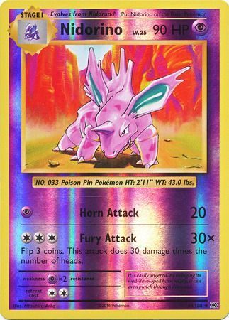 Nidorino - 44/108 - Reverse