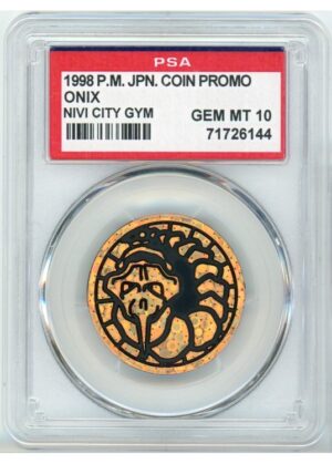 Onix Pokemon mønt (Brun Circles Holo) PSA 10