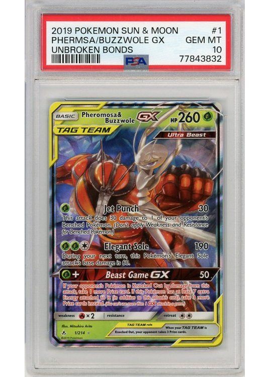 Pheromosa & Buzzwole GX 1/214 PSA 10