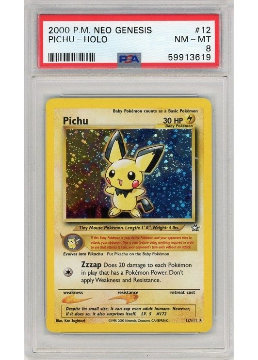 Pichu 12/111 PSA 8