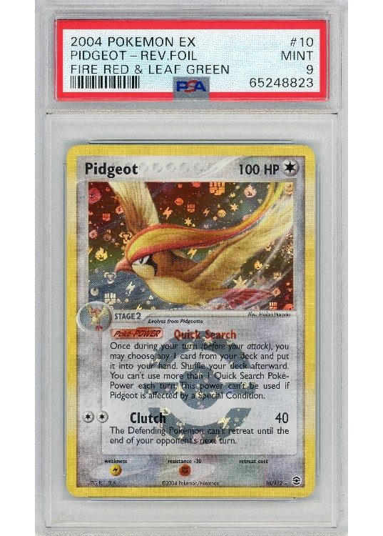 Pidgeot – 10/112 – Reverse Foil – PSA 9