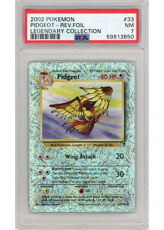 Pidgeot 33/110 Reverse Foil PSA 7