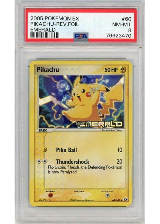 Pikachu 60/106 Reverse Foil PSA 8