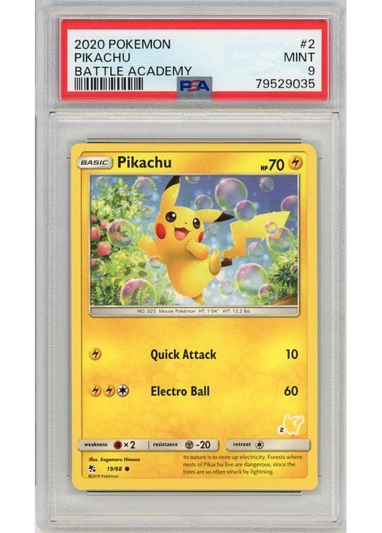 Pikachu Battle Academy Pikachu Deck #2 19/68 PSA 9