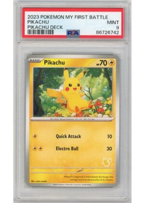 Pikachu  PSA 9Pikachu  PSA 9 - Bagside