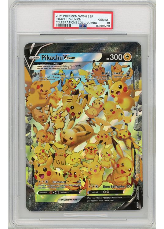 Pikachu V-UNION SWSH139 JUMBO Kort PSA 10
