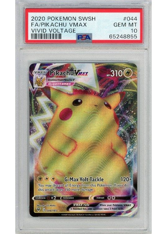 【PSA10・Auto】Pikachu VMAX Signed by Ash Pikachu VMAX PSA 10 - Gradede pokemon kort på Pokemons.dk
