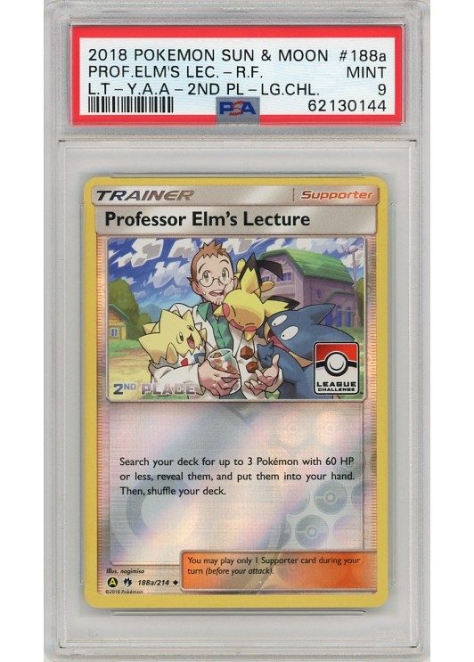 Professor Elm's Lecture 2nd Place Stamp 188a/214 Reverse Foil PSA 9