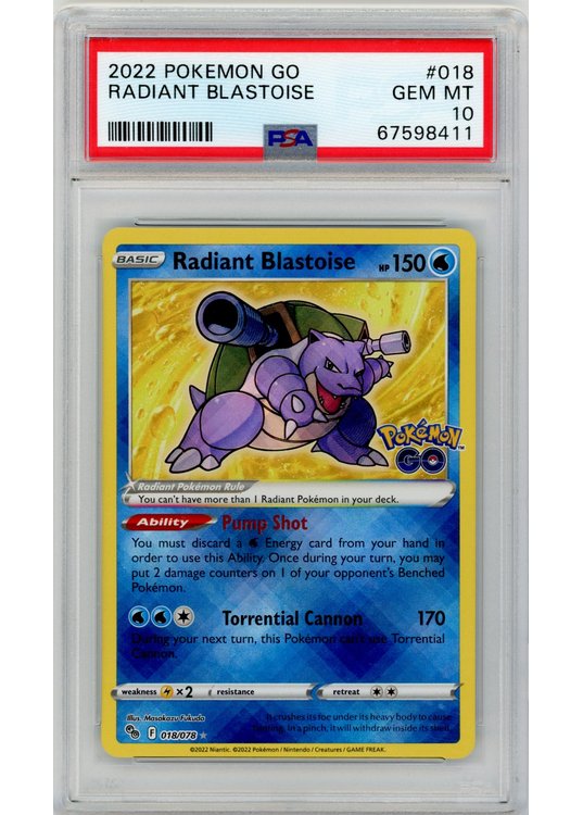 Radian Blastoise 018/078 PSA 10