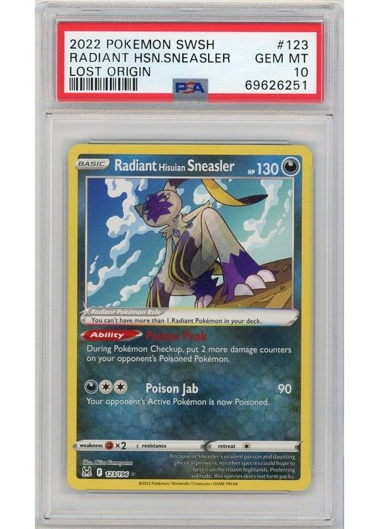 Radiant Hisuian Sneasler 123/196 PSA 10