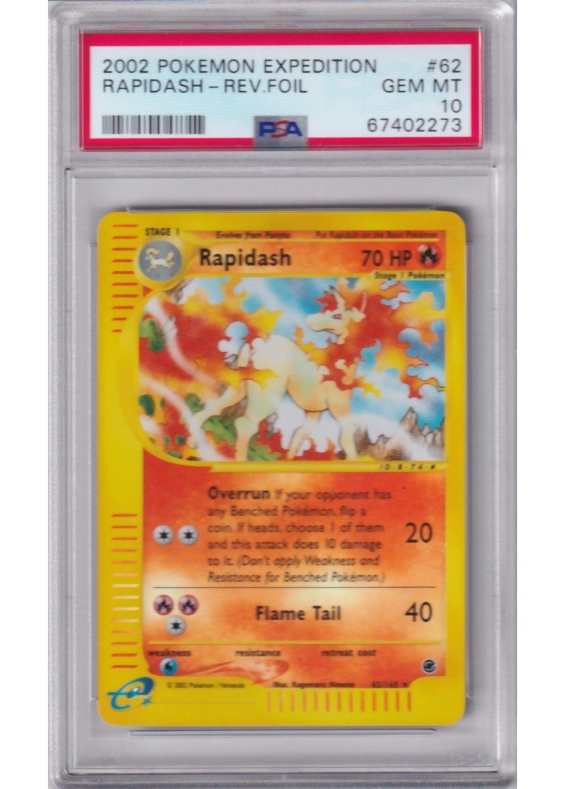 Rapidash 62/165 Reverse Foil PSA 10