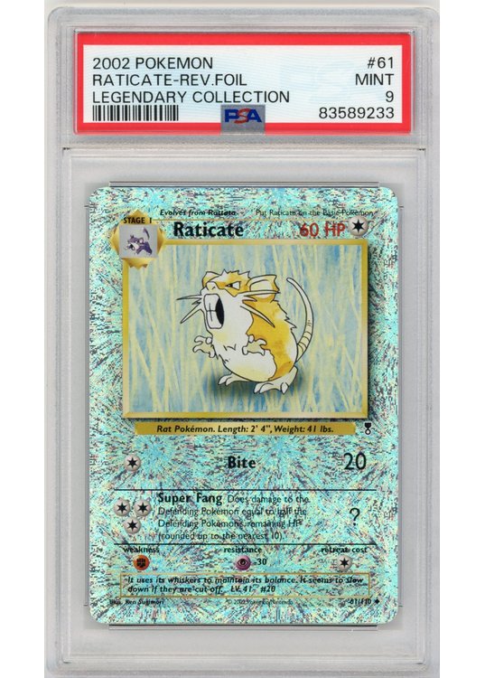 Raticate 61/110 Reverse Foil PSA 9