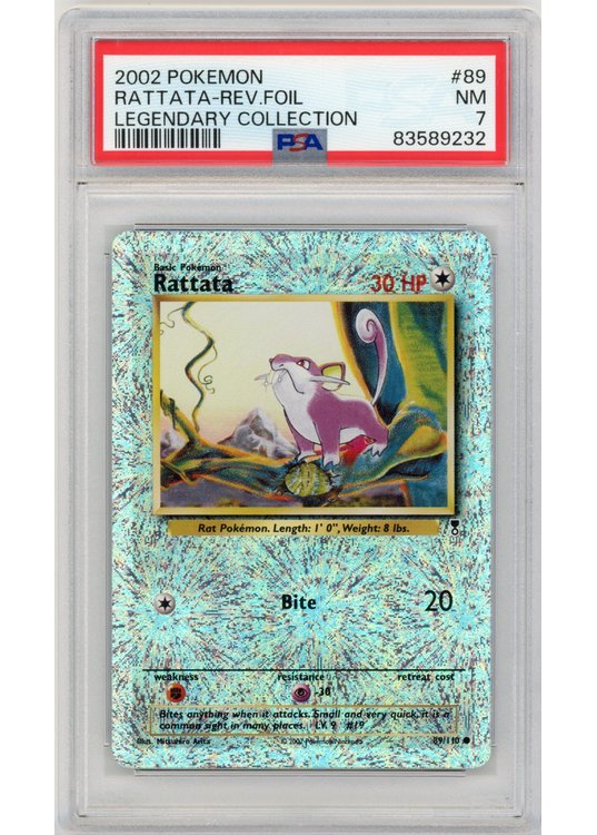 Rattata 89/110 Reverse Foil PSA 7