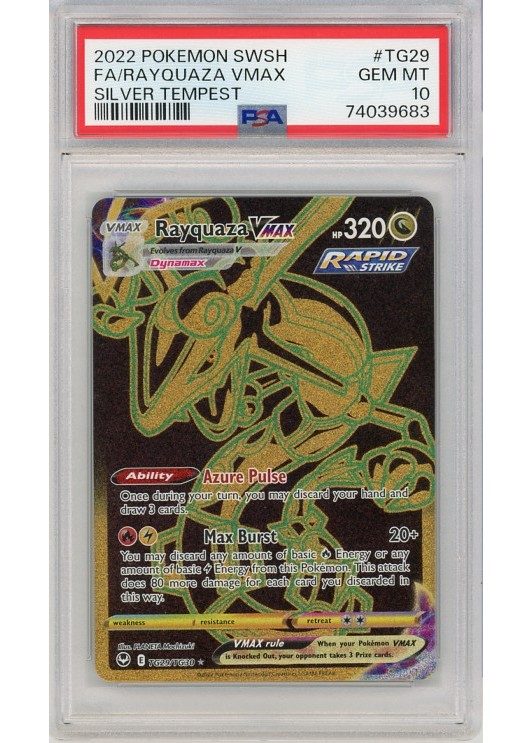 Rayquaza VMAX PSA 10 - Gradede pokemon kort p Pokemons.dk