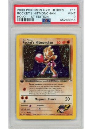 Rocket's Hitmonchan 11/132 1st Edition PSA 9