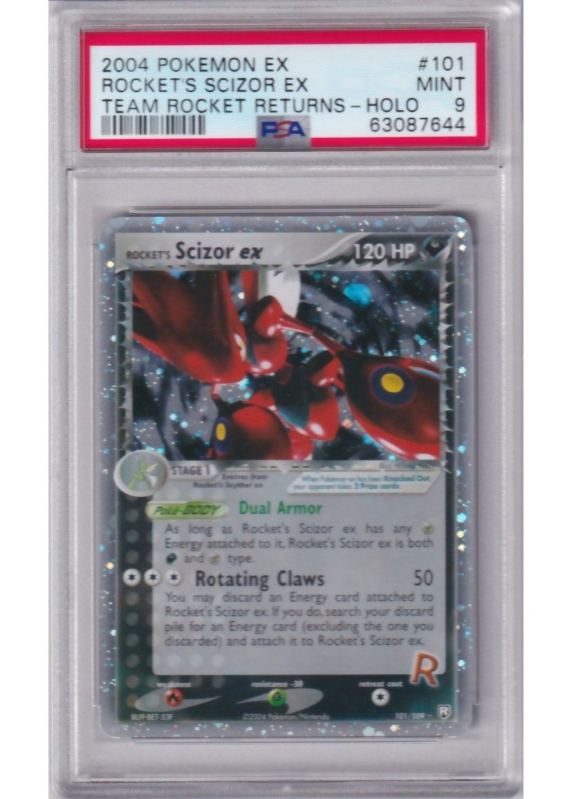 Rocket's Scizor ex 101/109 PSA 9