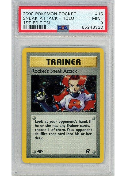Rocket's Sneak Attack 16/82 1st Edition PSA 9