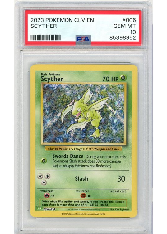 Scyther 006/034 PSA 10