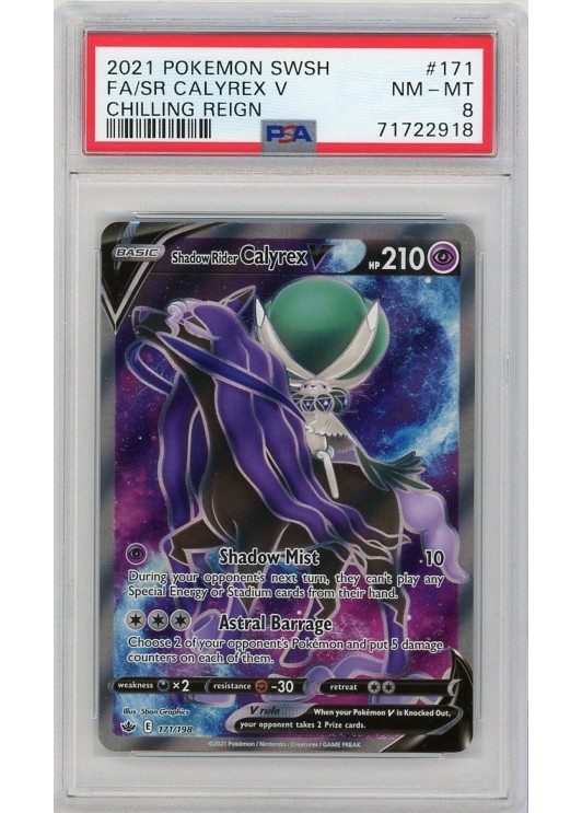Shadow Rider Calyrex V 171/198 PSA 8