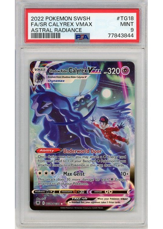 Shadow Rider Calyrex VMAX – TG18/TG30 – PSA 9