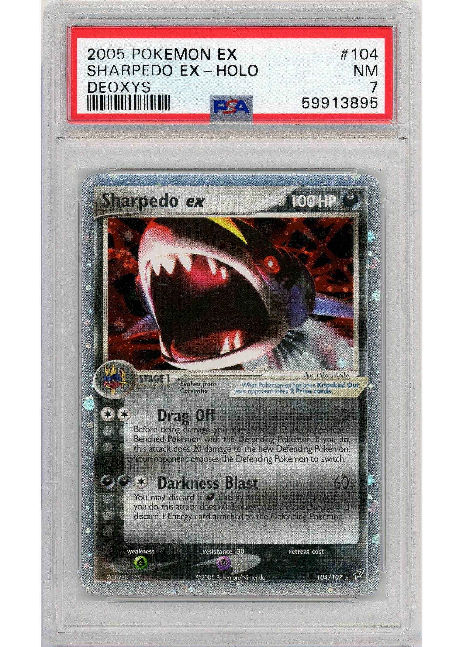 Sharpedo ex 104/107 PSA 7