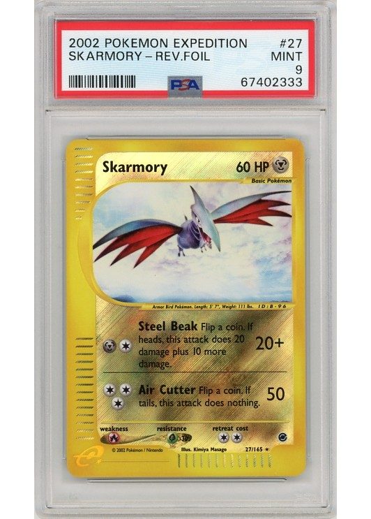 Skarmory 27/165 Reverse Foil PSA 9