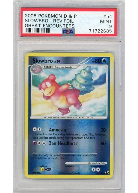 Slowbro 54/106 Reverse Foil PSA 9